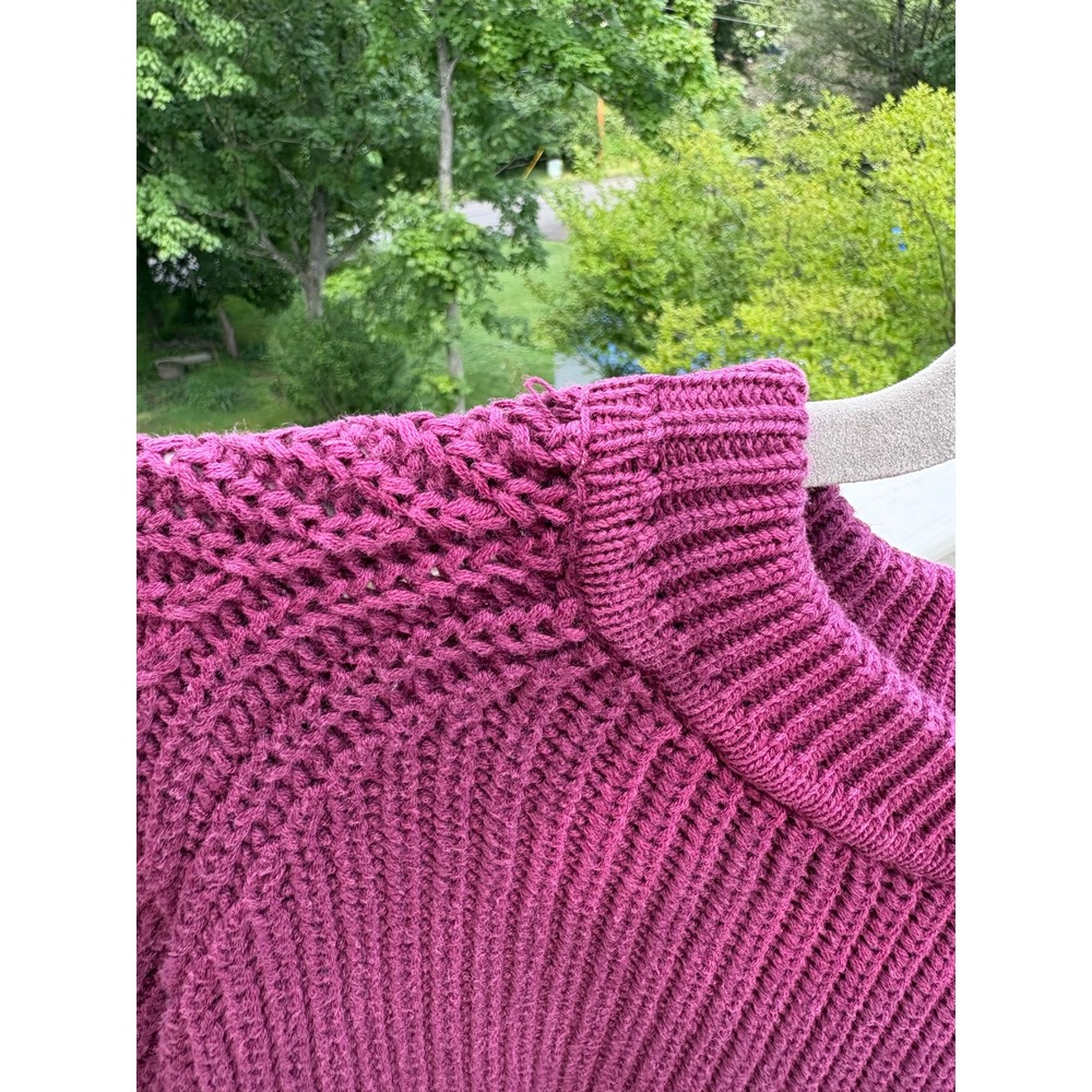 Vintage Eddie Bauer Mens Sweater XLT Burgundy Shaker Knit Gorpcore Fisherman - Picture 4 of 10